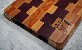 Purple Heart, Tiger, & Maple Cutting Board