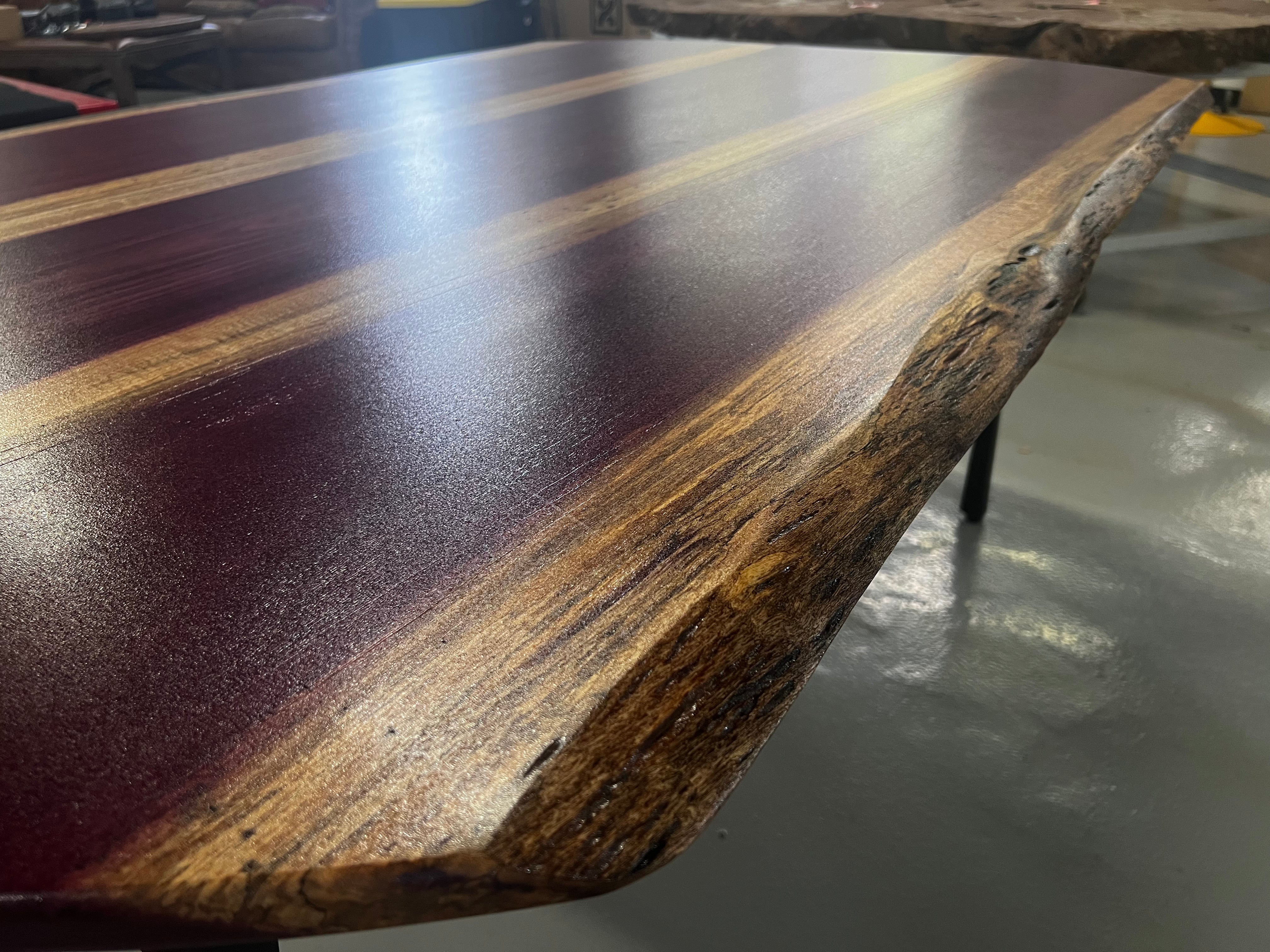 Live Edge Purple Heart Table