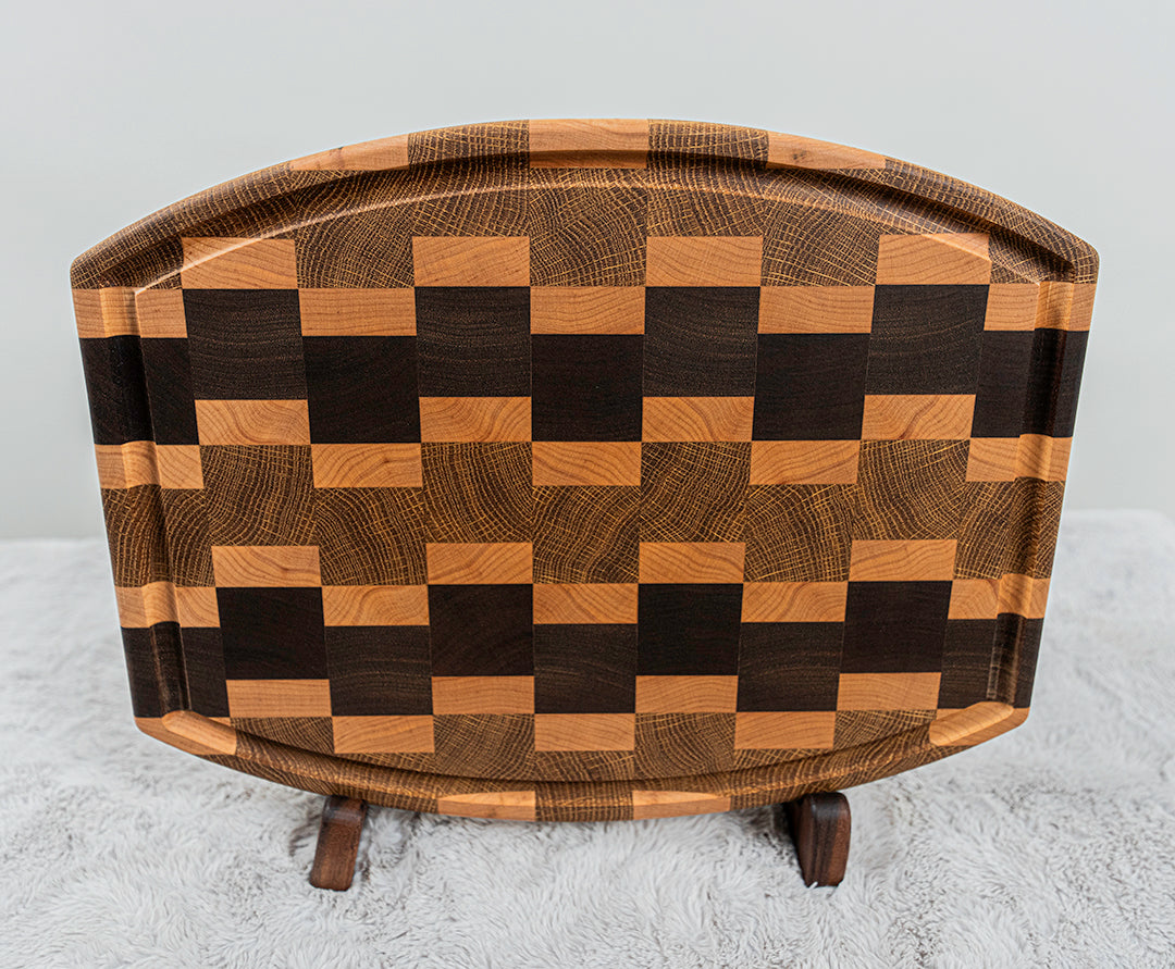 Walnut, Maple, & White Oak End Grain Cutting Board