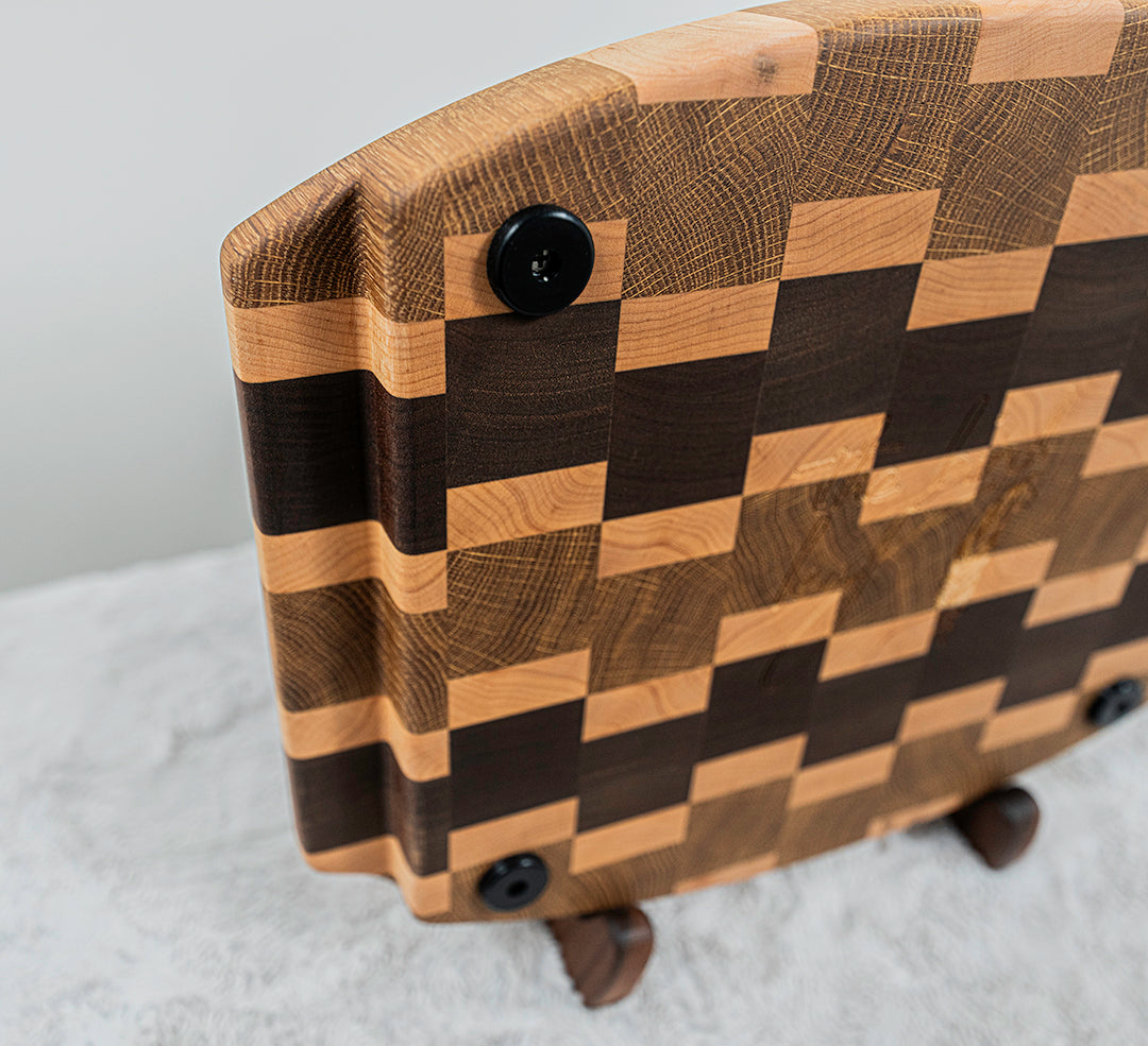 Walnut, Maple, & White Oak End Grain Cutting Board