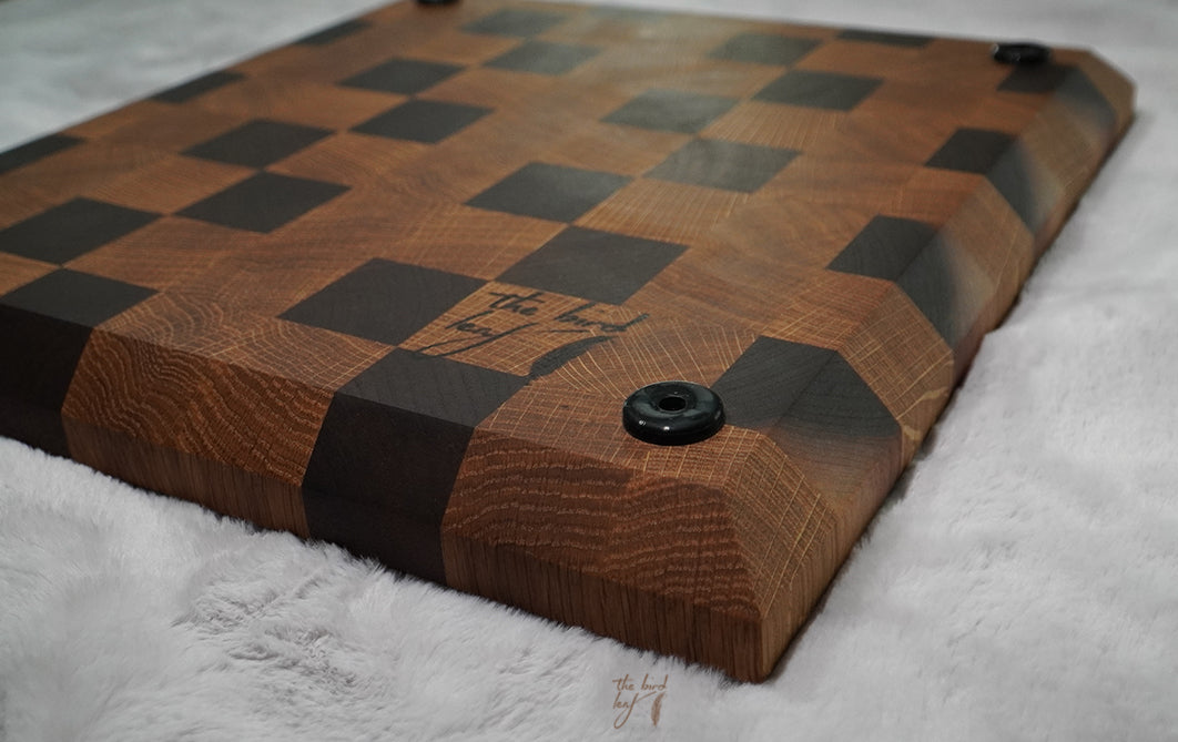 Custom Made End-Grain White Oak Cutting Board With A Walnut Accent (Butcher  Style) by ShopDog Turnery