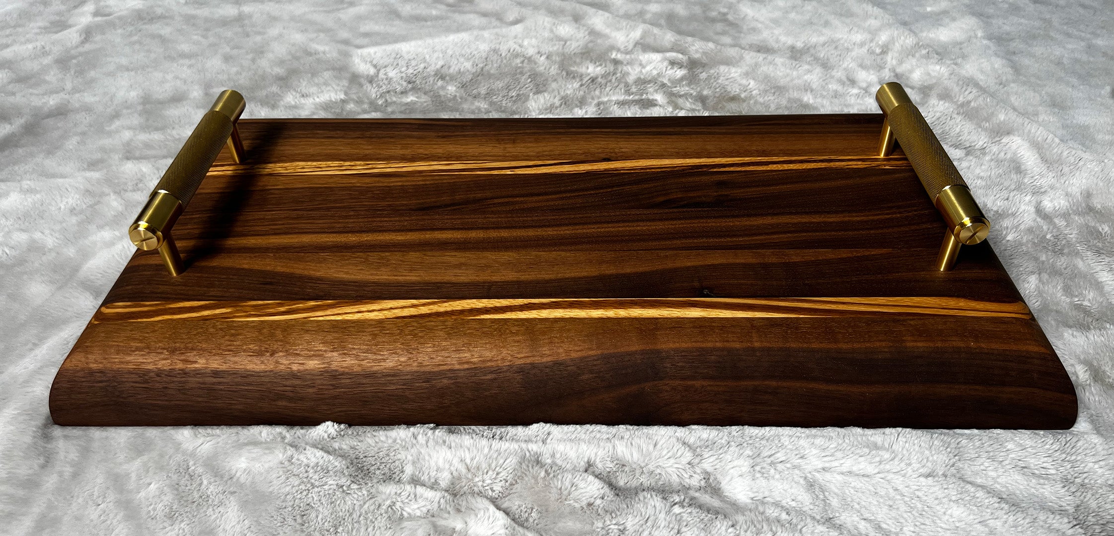 Zebrawood & Walnut Serving Tray